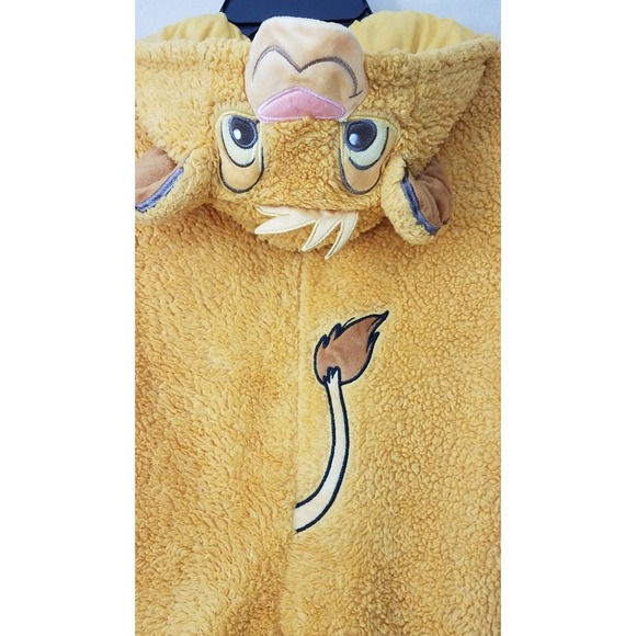 Disney Lion King SIMBA Halloween Costume Pajama One Piece Hooded Kids Size 2 - Picture 5 of 7